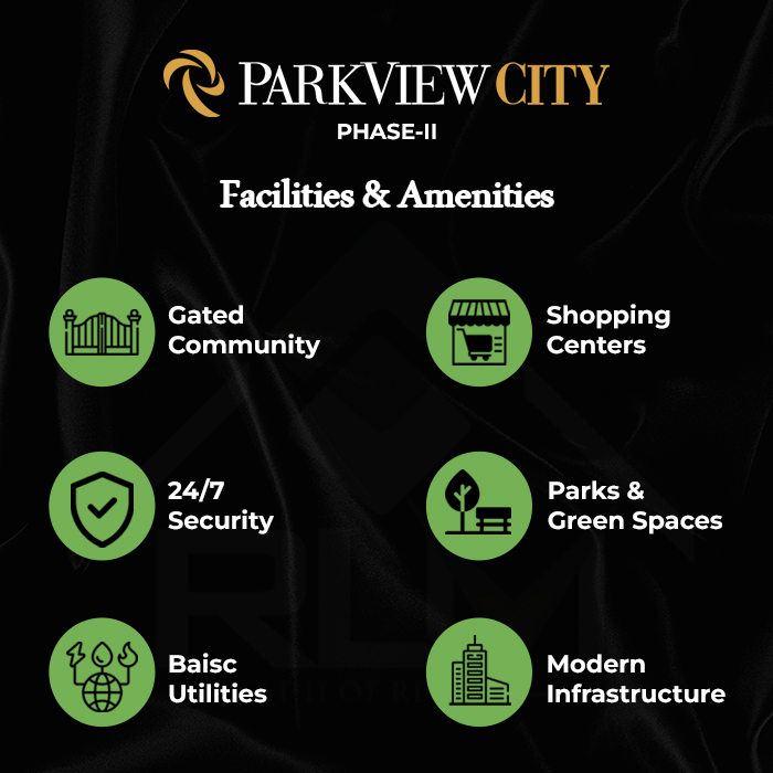 Facilities & Amenities of park view city phase 2
