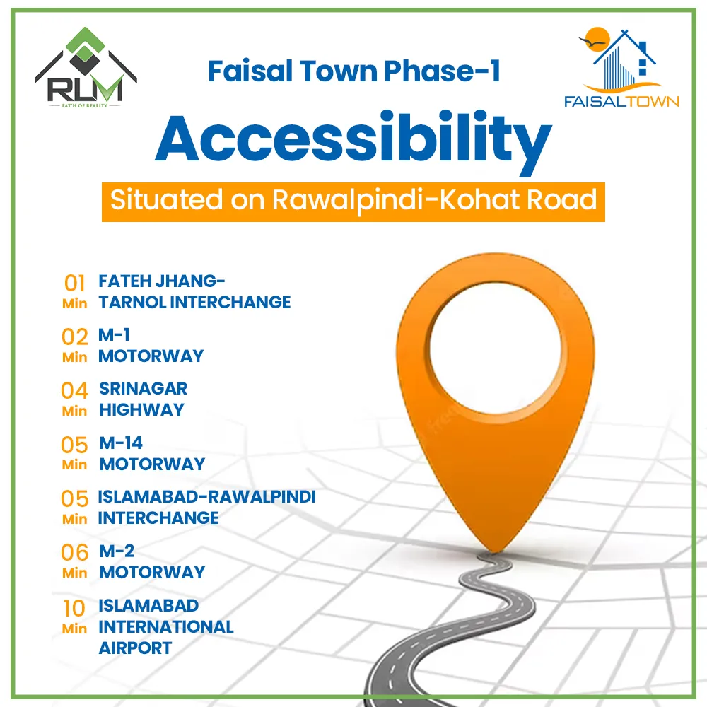 Faisal town 1 Accessibility